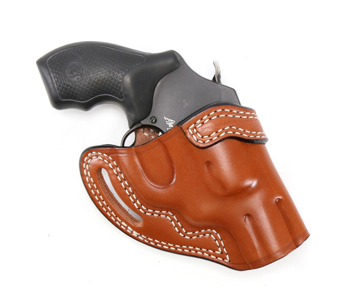 Azula Leather Cross Draw Belt Holster – For Colt Anaconda .44 Mag Revolvers, OWB, Retention Strap