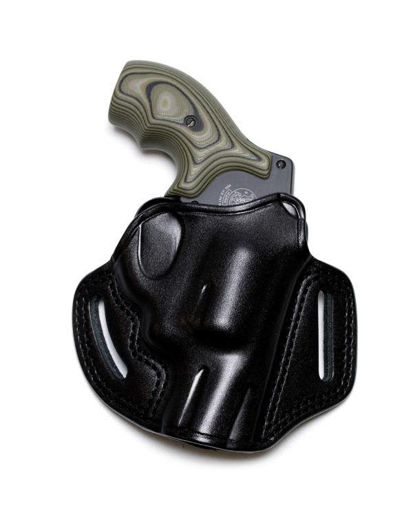 SPEED BEEZ® Leather Pancake Style Revolver Holster OWB Concealment (Brown) - Image 11