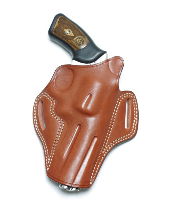 SPEED BEEZ® Leather Pancake Style Revolver Holster OWB Concealment (Brown) - Image 7