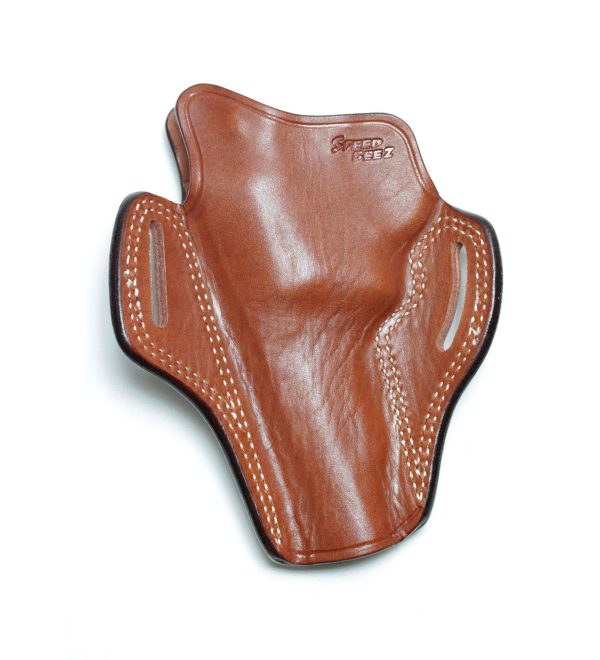 SPEED BEEZ® Leather Pancake Style Revolver Holster OWB Concealment (Brown) - Image 10