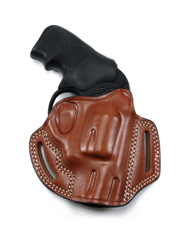 SPEED BEEZ® Leather Pancake Style Revolver Holster OWB Concealment (Brown) - Image 5