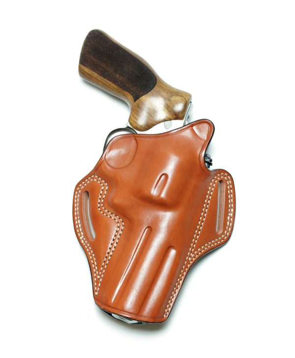 SPEED BEEZ® Leather Pancake Style Revolver Holster OWB Concealment (Brown) - Image 6