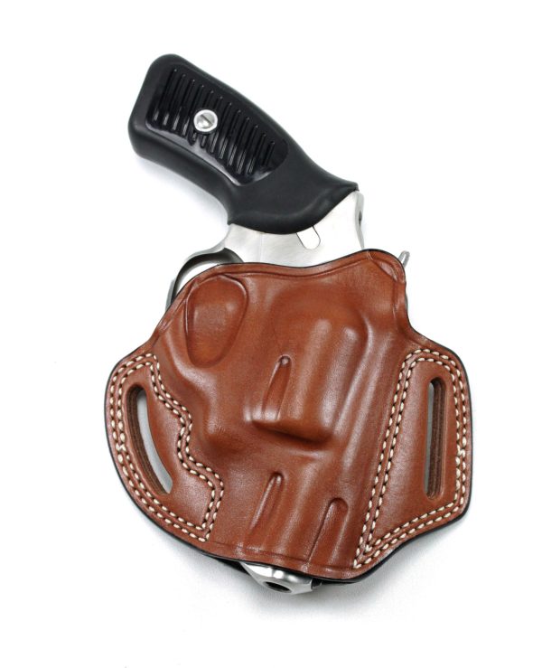 SPEED BEEZ® Leather Pancake Style Revolver Holster OWB Concealment (Brown) - Image 4